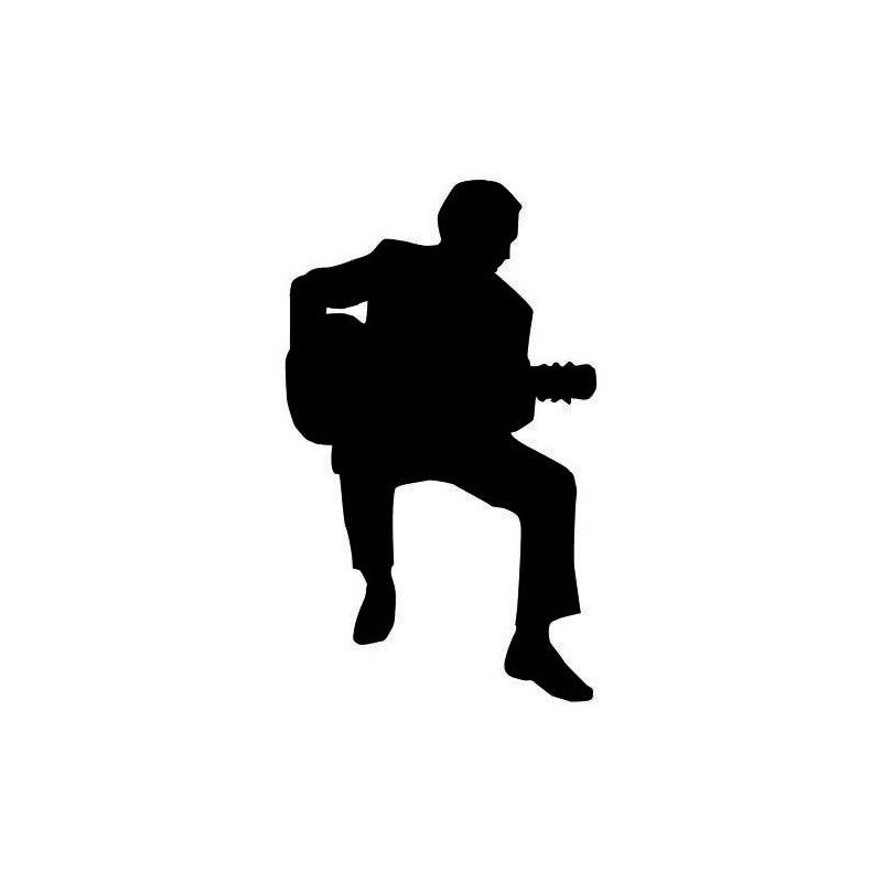 STICKER D'UN GUITARISTE (D0669)