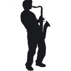 STICKER SAXOPHONISTE (O0024)