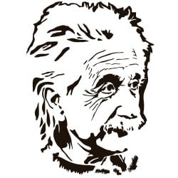 STICKER Albert EINSTEIN (O0047)