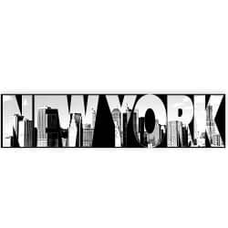 STICKERS TEXTE NEW-YORK (O0113)