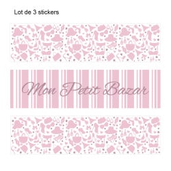 LOT DE 3 STICKERS MON PETIT BAZAR POUR TIROIRS SUR MEUBLES IKEA MALM MIMALM015