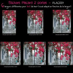 STICKERS PORTES PLACARD AVEC "RUELLE FLEURIE" PLAC001