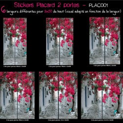 STICKERS PORTES PLACARD AVEC "RUELLE FLEURIE" PLAC001