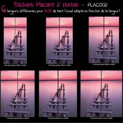 STICKERS PORTE PLACARD AVEC "PONTON COUCHER DE SOLEIL" PLAC002