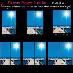 STICKERS POUR PORTE DE PLACARD AVEC "PLAGE" PLAC004