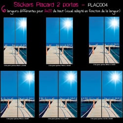 STICKERS POUR PORTE DE PLACARD AVEC "PLAGE" PLAC004