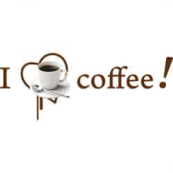 STICKER I LOVE COFFEE (A0293)