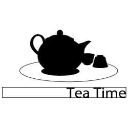 STICKERS POUR CUISINE TEXTE "TEA TIME" (A0312)