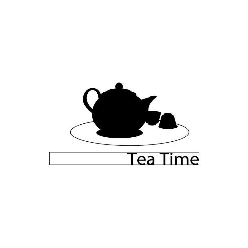 STICKERS POUR CUISINE TEXTE "TEA TIME" (A0312)