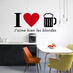 STICKER J'AIME BIEN LES BLONDES (A0369)