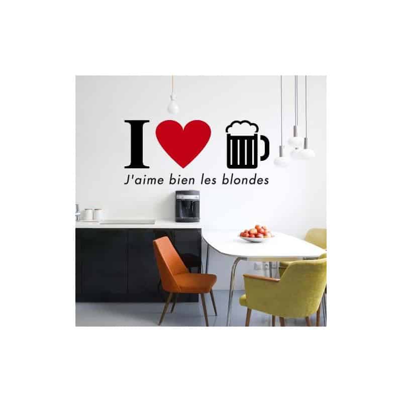 STICKER J'AIME BIEN LES BLONDES (A0369)