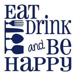 STICKER EAT DRINK AND BE HAPPY (A0524)