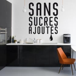 STICKER "SANS SUCRES AJOUTES"(C0107)