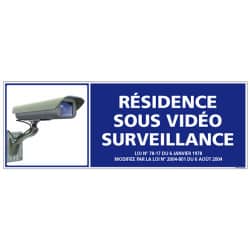 PANNEAU RESIDENCE SOUS VIDEO SURVEILLANCE AU FORMAT DE 210X75 MM