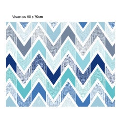 STICKER CREDENCE CHEVRON BLEU (CRED0059)