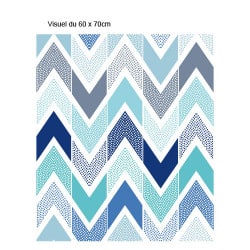 STICKER CREDENCE CHEVRON BLEU (CRED0059)