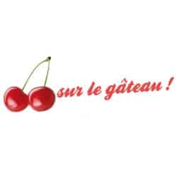 STICKERS CERISES SUR LE GATEAU (I0027)