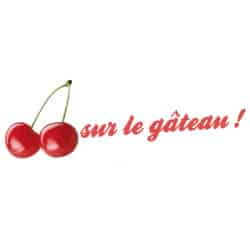 STICKERS CERISES SUR LE GATEAU (I0027)