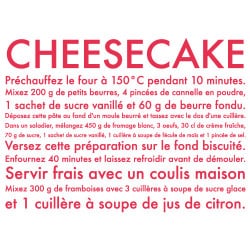 STICKER RECETTE CHEESECAKE (I0175)