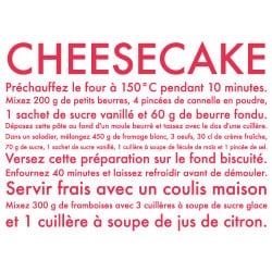 STICKER RECETTE CHEESECAKE (I0175)