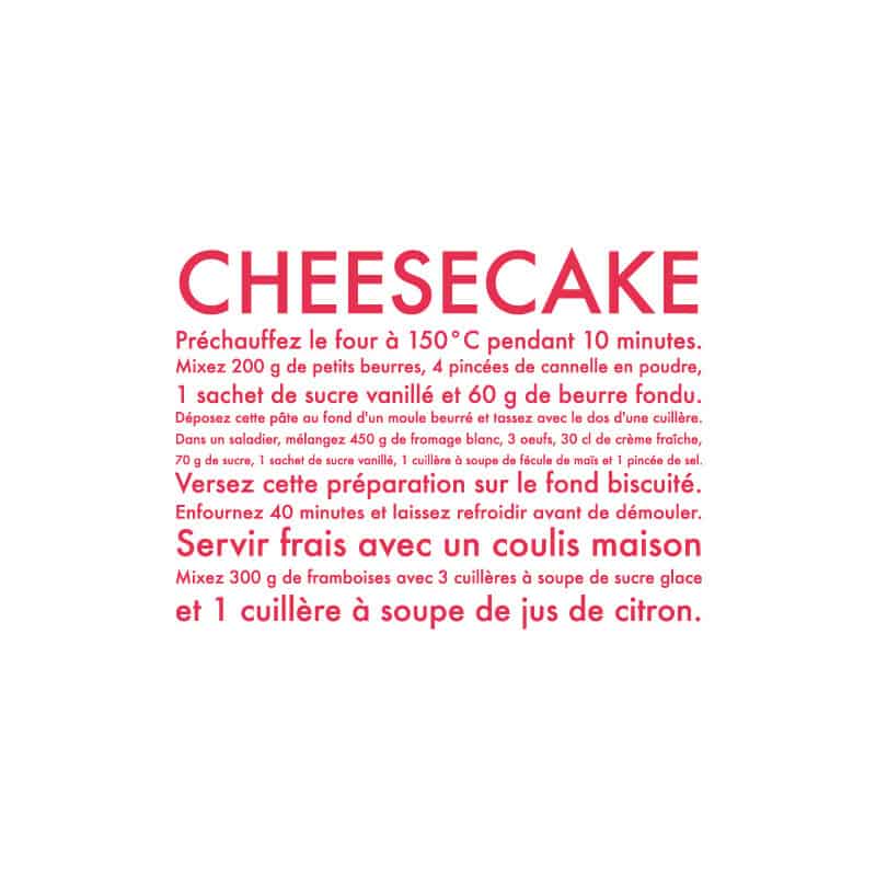 STICKER RECETTE CHEESECAKE (I0175)