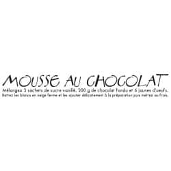 STICKER RECETTE MOUSSE AU CHOCOLAT (I0176)