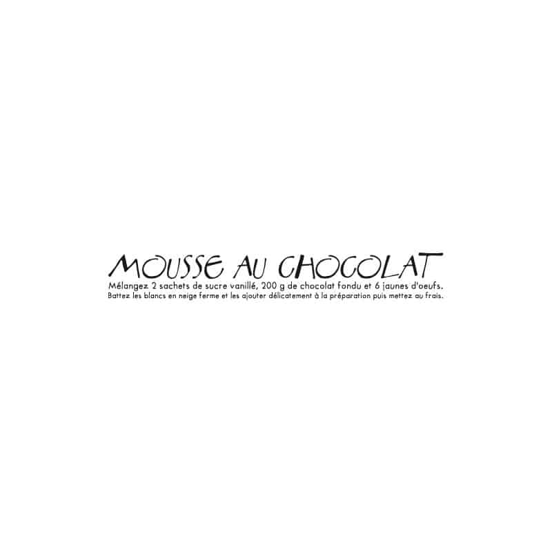 STICKER RECETTE MOUSSE AU CHOCOLAT (I0176)