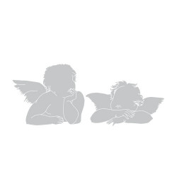 STICKERS TETE DE LIT ANGES STYLISES (O0127)