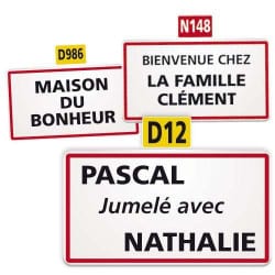 STICKERS PANNEAU DE VILLE PERSONNALISABLE (O0156)