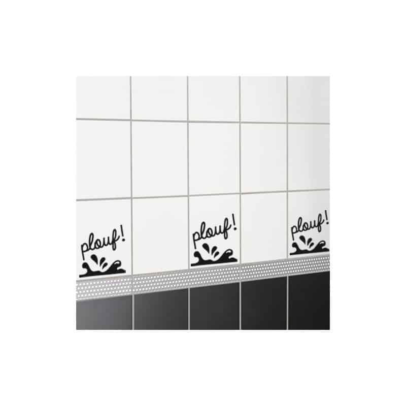 STICKERS POUR CARRELAGE SALLE DE BAIN MOTIF PLOUF (PLOUF)