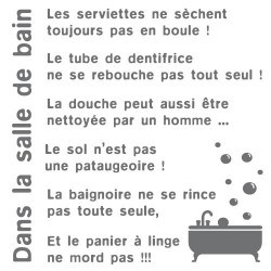 STICKER TEXTE SALLE DE BAIN (SDB0021)