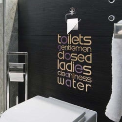 STICKERS WC DESIGN TOILETTE (V0031)