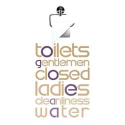 STICKERS WC DESIGN TOILETTE (V0031)