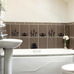 STICKERS POUR CARRELAGE SALLE DE BAIN MOTIF ZEN (ZEN)