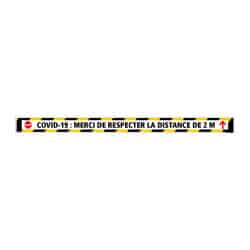 SIGNALISATION SPECIAL SOL COVID-19 - LOT DE 6 BANDES DE MARQUAGE AU SOL ADHESIVES CORONAVIRUS AVEC COLLE FORTE - COVID19 : MERCI