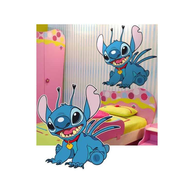 Stickers repositionnables - Lilo et Stitch - Stitch Surf - 13 cm x 26 cm   Découvrez les stickers et et décalcos pour enfant sur Déco de Héros