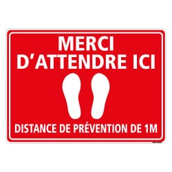 SIGNALISATION DE SOL CORONAVIRUS - ADHESIF AVEC COLLE FORTE - GESTES BARRIERES : DISTANCE DE PREVENTION PENDANT L'EPIDEMIE DE CO