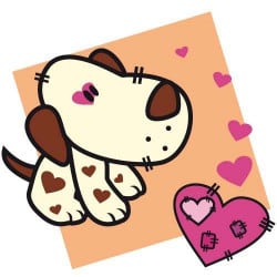 STICKERS POUR ENFANT D'UN CHIEN (E0036)