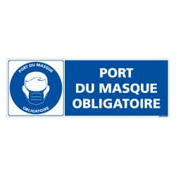 ADHESIF DE SIGNALISATION COVID19 - MESURES DE PREVENTION - GESTES BARRIERES - PORT DE MASQUE OBLIGATOIRE (COVID011)