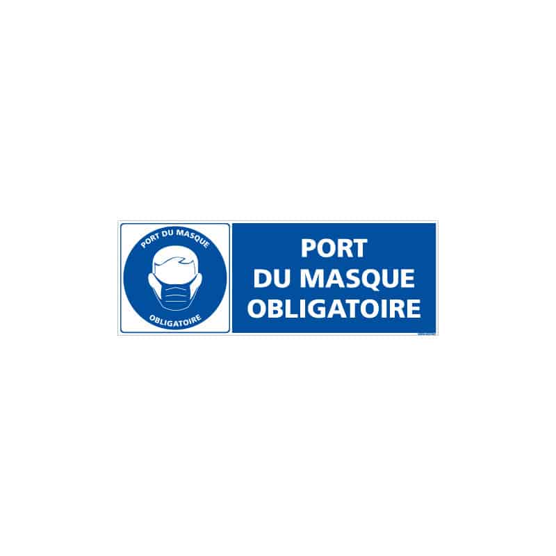 ADHESIF DE SIGNALISATION COVID19 - MESURES DE PREVENTION - GESTES BARRIERES - PORT DE MASQUE OBLIGATOIRE (COVID011)