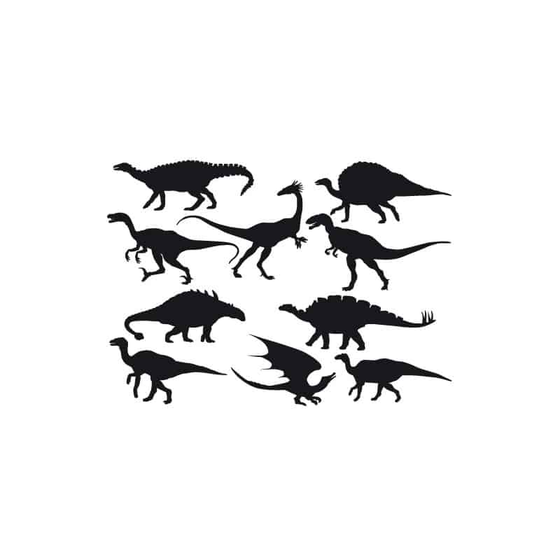 STICKERS DINOSAURE  PLANCHE 10 MOTIFS (E0118)