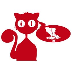 STICKER LE CHAT REVEUR (E0159)