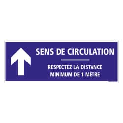 SIGNALISATION DE SOL ADHESIVES AVEC COLLE FORTE CORONAVIRUS - SENS DE CIRCULATION FLECHE VERS LE HAUT - GESTES BARRIERES COVID19