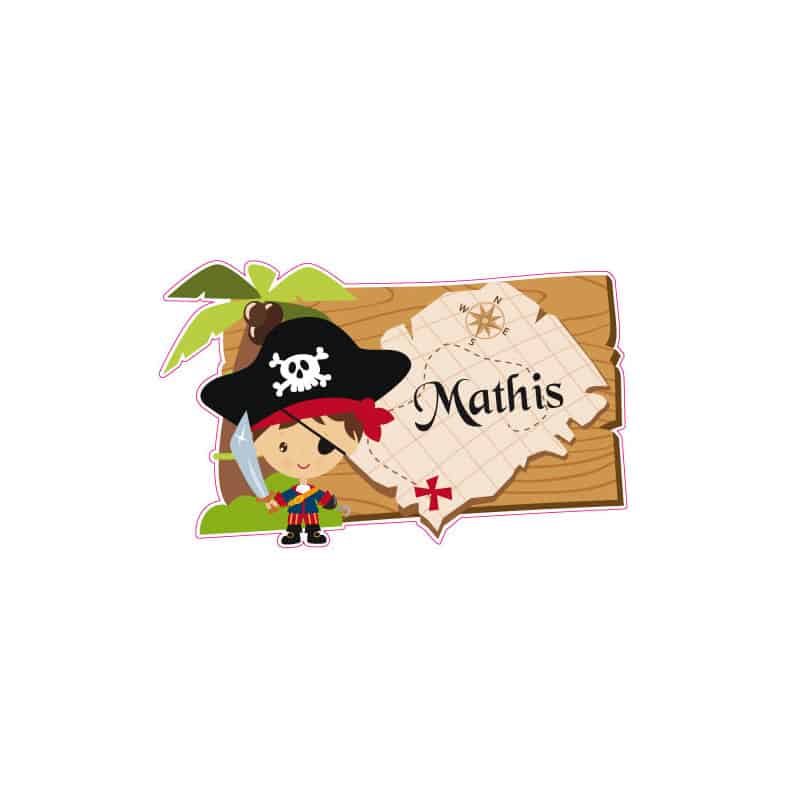 STICKER PERSONNALISABLE PIRATE (E0286)