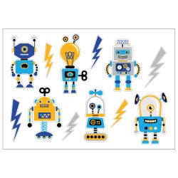 STICKER PLANCHE ROBOTS RIGOLOS (E0304)