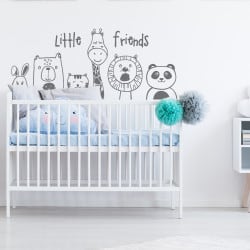 STICKER FRESQUE ANIMAUX "LITTLE FRIENDS" (E0310)