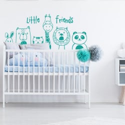 STICKER FRESQUE ANIMAUX "LITTLE FRIENDS" (E0310)