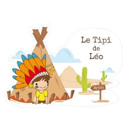 STICKER PORTE PRENOM NEW TIPI DE... (E0311)