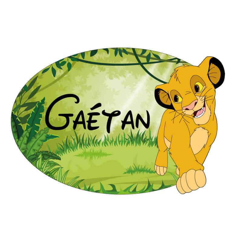 STICKER PLAQUE DE PORTE DISNEY SIMBA (E0317)