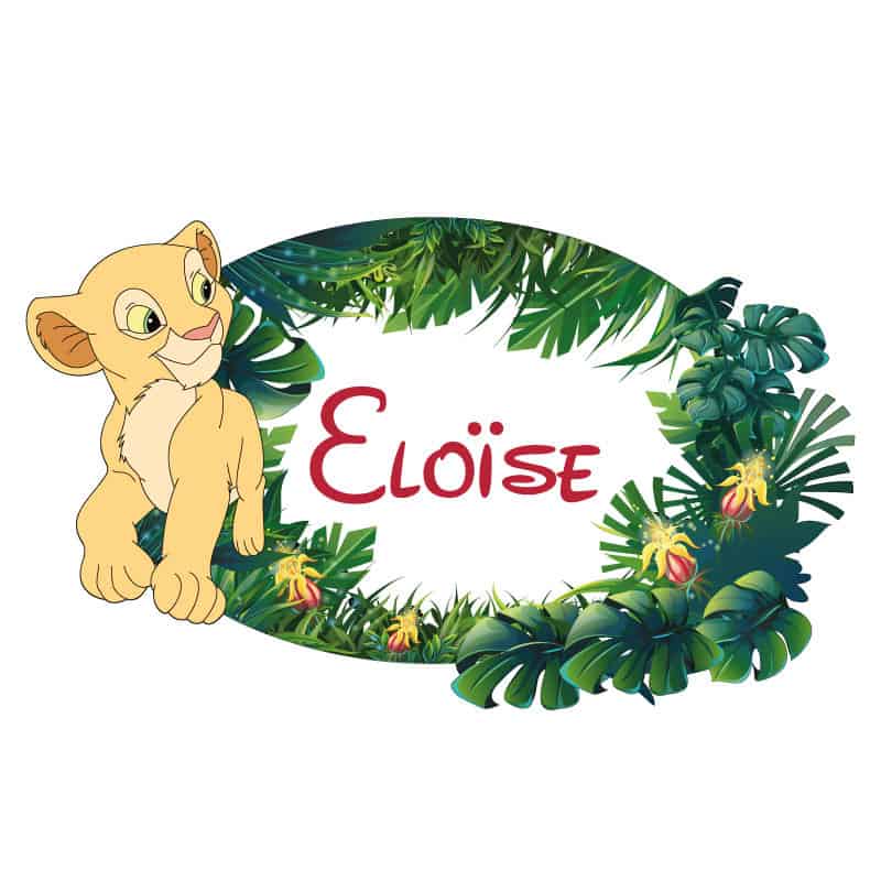 STICKER PLAQUE DE PORTE DISNEY NALA (E0318)